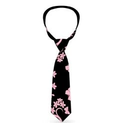 Buckle-Down Necktie - Butterfly Garden Black/Pink