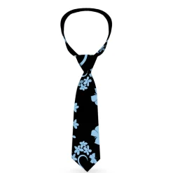 Buckle-Down Necktie - Butterfly Garden Black/Blue