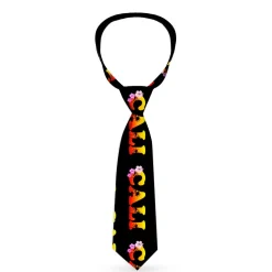 Buckle-Down Necktie - CALI Tropical Black/Multi Color