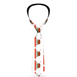Buckle-Down Necktie - California State Flag White