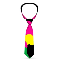 Buckle-Down Necktie - Camo Multi Neon