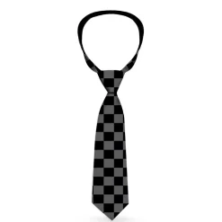 Buckle-Down Necktie - Checker Black/Gray