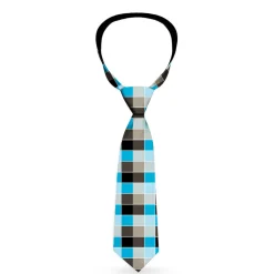 Buckle-Down Necktie - Checker Mosaic Blue