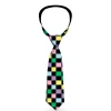 Buckle-Down Necktie - Checker Black/Multi Pastel