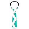 Buckle-Down Necktie - Chevron Stripe White/Teal
