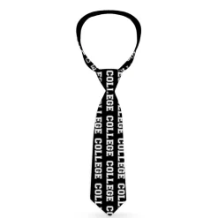 Buckle-Down Necktie - COLLEGE Black/White