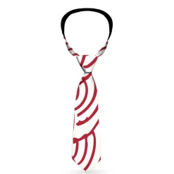 Buckle-Down Necktie - Doodle1/Paint Drips White/Red