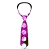 Buckle-Down Necktie - Eighties Stars1 Black/White/Fuchsia