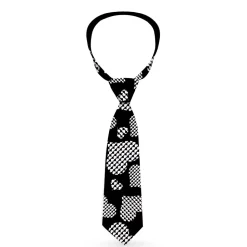 Buckle-Down Necktie - Eighties Hearts Black/White