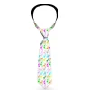 Buckle-Down Necktie - Falling Stars White/Multi Color