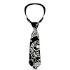 Buckle-Down Necktie - Floral Paisley Black/White
