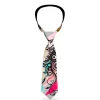 Buckle-Down Necktie - Flowers w/Filigree Pink