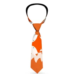 Buckle-Down Necktie - Fox Face/Tail Orange/Natural