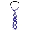 Buckle-Down Necktie - Geometric Diamond Blue/White