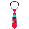 Buckle-Down Necktie - Geometric9 Black/Red/Turquoise/Ivory