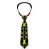 Buckle-Down Necktie - Geomteric2 Black/Red/Yellow/Green