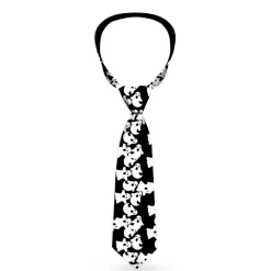 Buckle-Down Necktie - Ghosts Scattered Black/White
