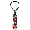 Buckle-Down Necktie - Girlie Skull Black/Red