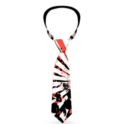 Buckle-Down Necktie - Grunge Chaos Red