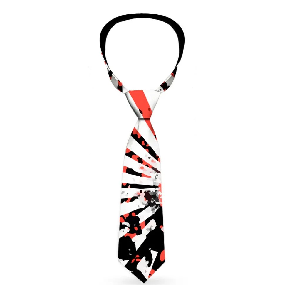 Buckle-Down Necktie - Grunge Chaos Red