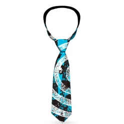 Buckle-Down Necktie - Grunge Chaos Blue