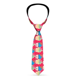Buckle-Down Necktie - Happy Cupcakes/Dots Pink/Green