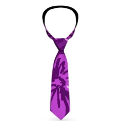 Buckle-Down Necktie - Hibiscus Collage Purple Shades