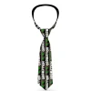 Buckle-Down Necktie - HOLLYWEED Sign Skyline/Pot Leaf Black/Grays/White/Green
