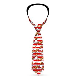 Buckle-Down Necktie - Hot Dogs/Stars & Stripes