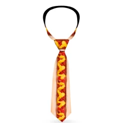 Buckle-Down Necktie - Hot Dog w/Mustard & Ketchup Vivid