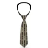 Buckle-Down Necktie - I'M A GEEK/Glasses Gray/Black