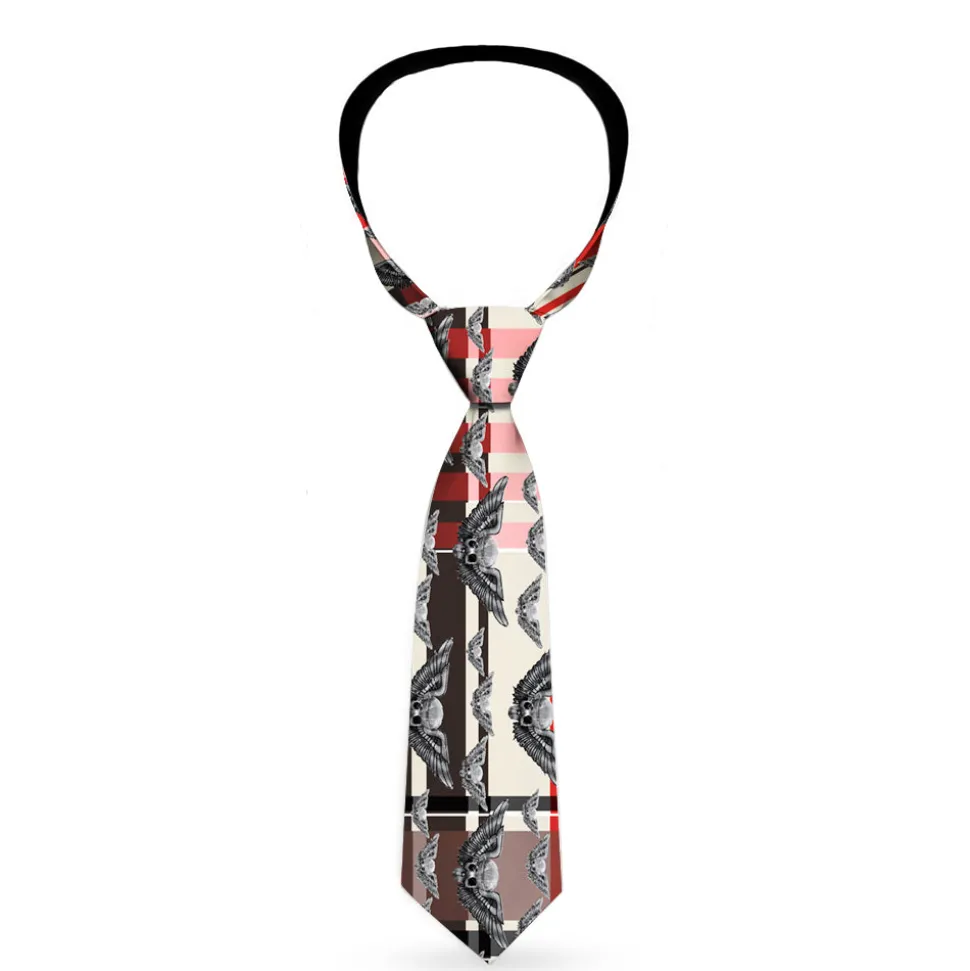 Buckle-Down Necktie - Irish Skulls/Plaid