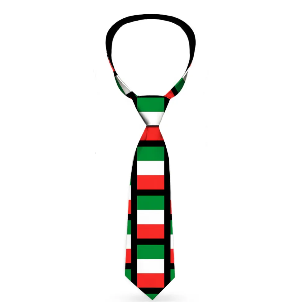 Buckle-Down Necktie - Italy Flags