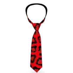 Buckle-Down Necktie - Leopard Red