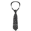 Buckle-Down Necktie - Maze Black/White/Red