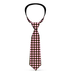 Buckle-Down Necktie - Mini Polka Dots Black/Pink