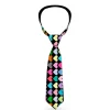 Buckle-Down Necktie - Mini Hearts Black/Multi Color