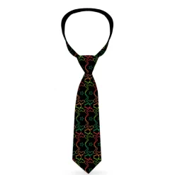 Buckle-Down Necktie - Mud Flap Girls w/Star Outline Black/Multi Color