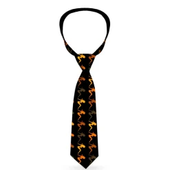Buckle-Down Necktie - Mud Flap Girl Repeat Black/Orange Fade