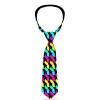 Buckle-Down Necktie - Mustache Monogram Black/Fuchsia/Turquoise/Yellow