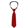 Buckle-Down Necktie - Mustache Monogram Black/Red