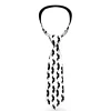 Buckle-Down Necktie - Mustaches White/Black