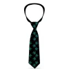 Buckle-Down Necktie - Nautical Stars Scattered Black/Turquoise
