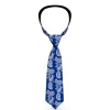 Buckle-Down Necktie - Paisley Blue/White