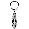 Buckle-Down Necktie - Peace Sketch Black/White