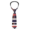 Buckle-Down Necktie - Plaid Black/Red/White/Blue