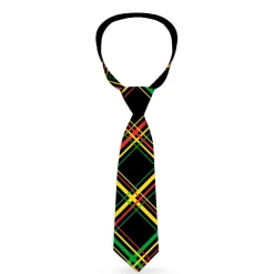 Buckle-Down Necktie - Plaid X Rasta
