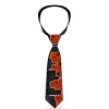 Buckle-Down Necktie - Portland Vivid Skyline Red Roses/Black