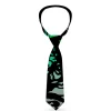Buckle-Down Necktie - Retro Monster Aqua/Black