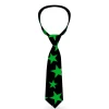 Buckle-Down Necktie - Stars Scattered Black/Green